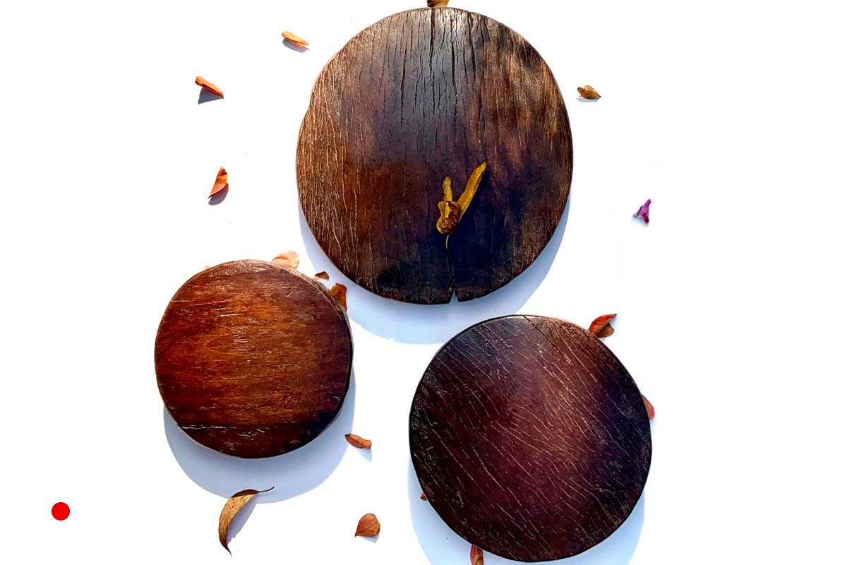 Antique Chapati Boards with Footed Detail