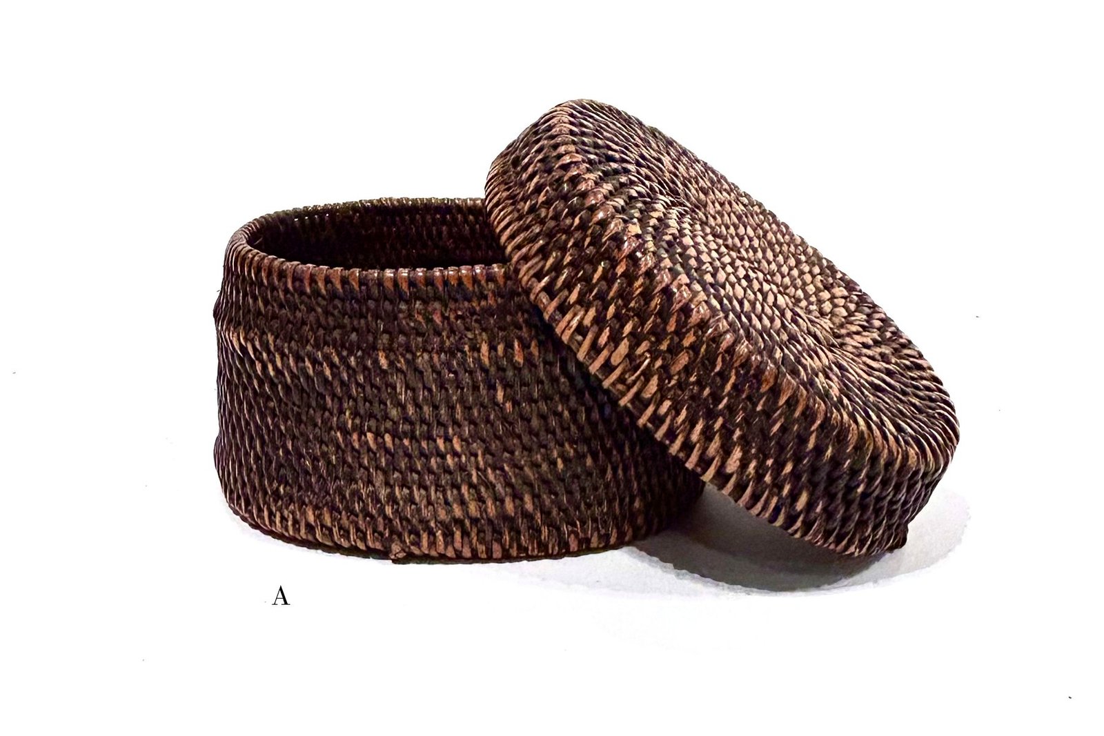 Antique Oval Baskets with Lids