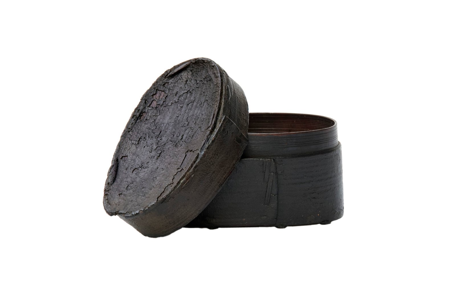 Antique Oval-Shaped Bamboo Box