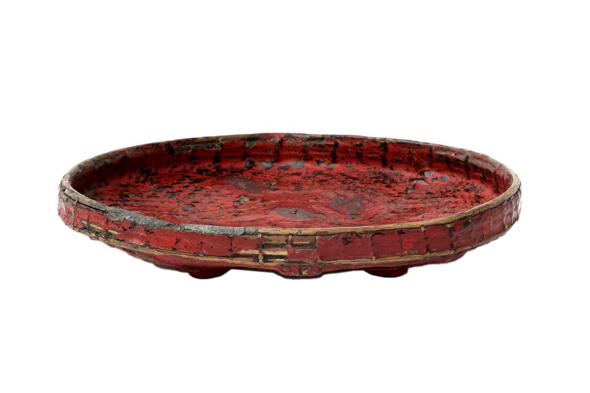 Antique Red Lacquer Tray