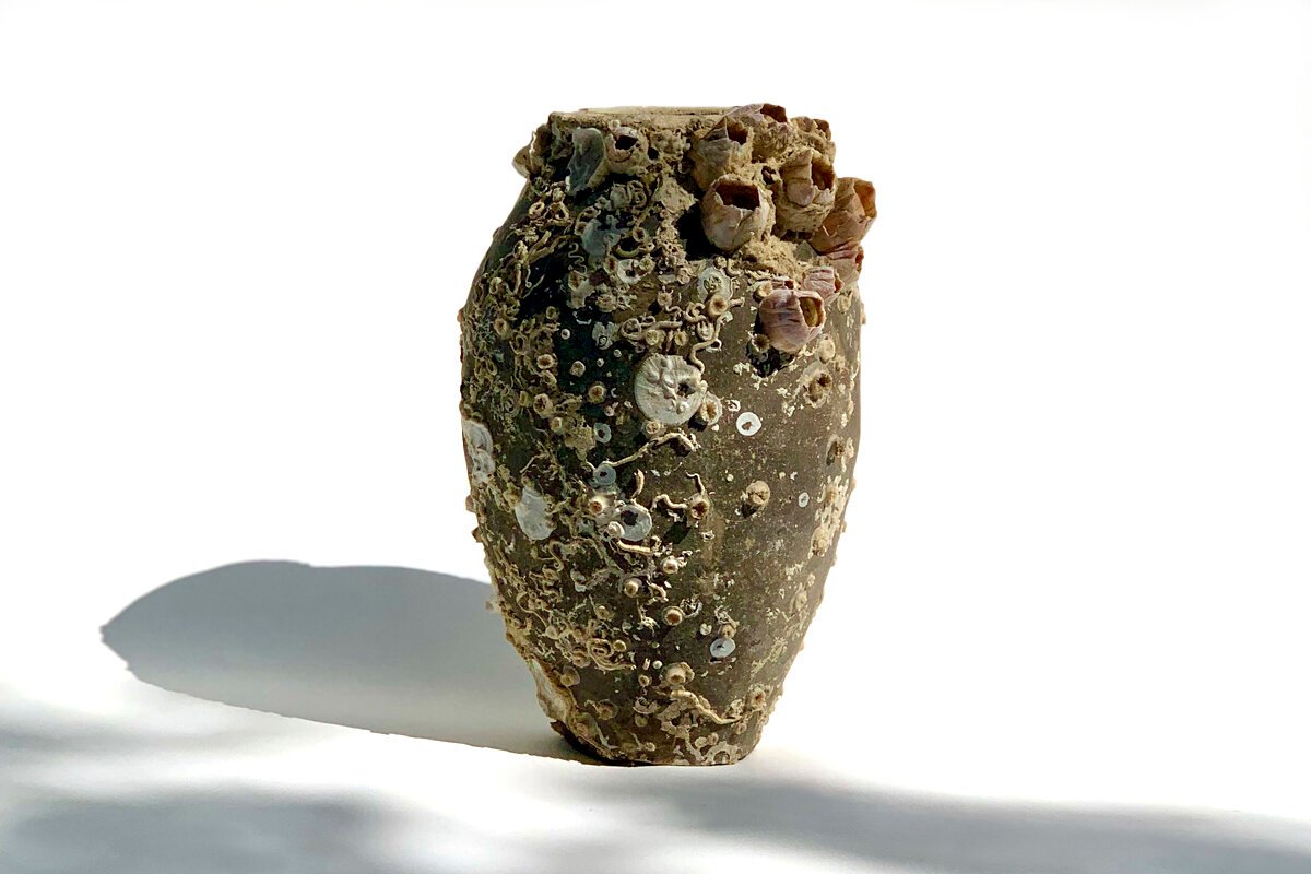 Antique Storage Jar with Marine Adhesions