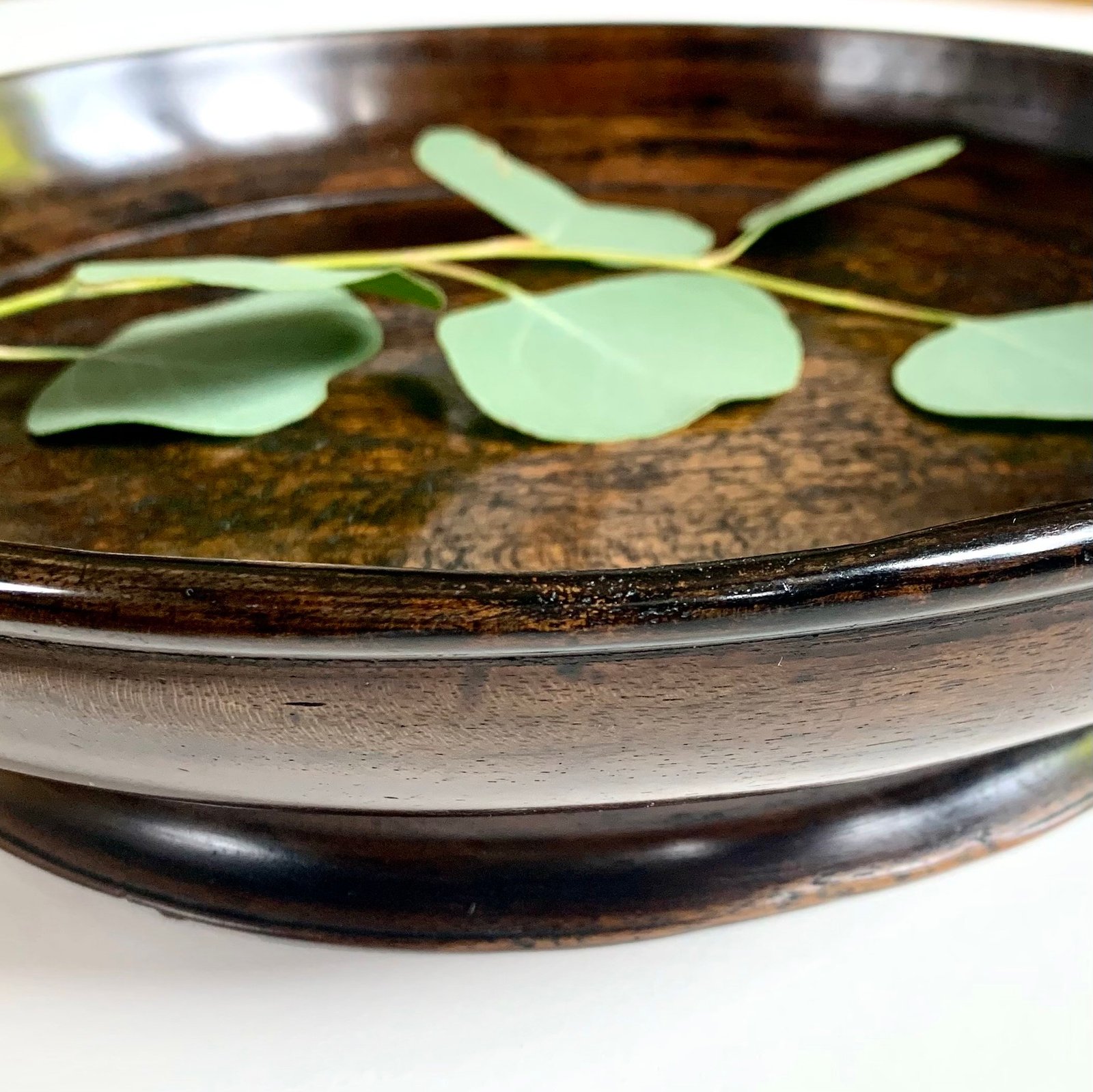 Antique Wooden Footed Plates