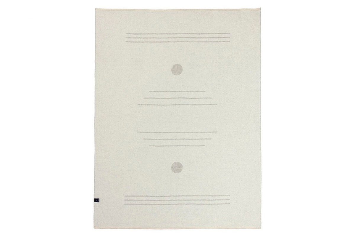 Harvest Moon Reversible Throw, Light Heather & Ivory