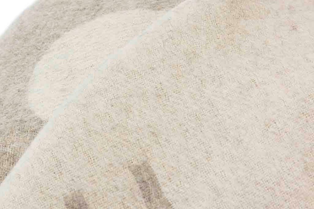 Harvest Moon Reversible Throw, Light Heather & Ivory