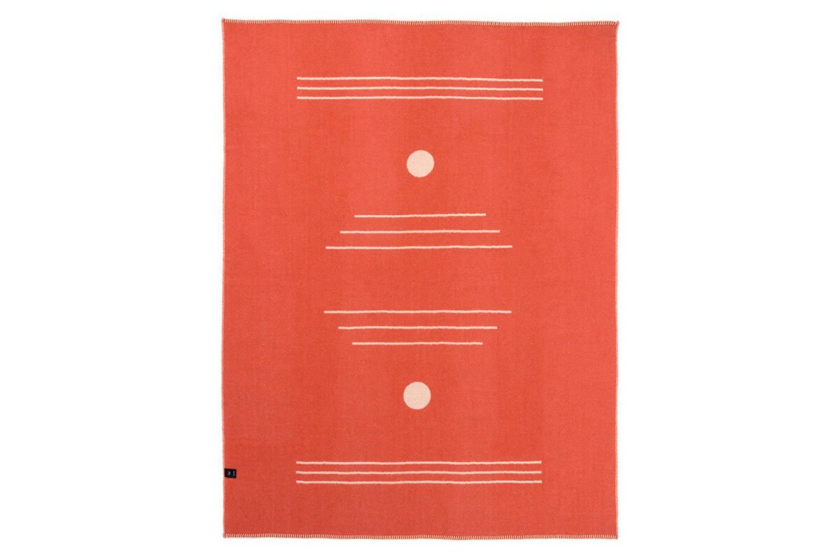 Harvest Moon Reversible Throw, Terracotta & Ivory