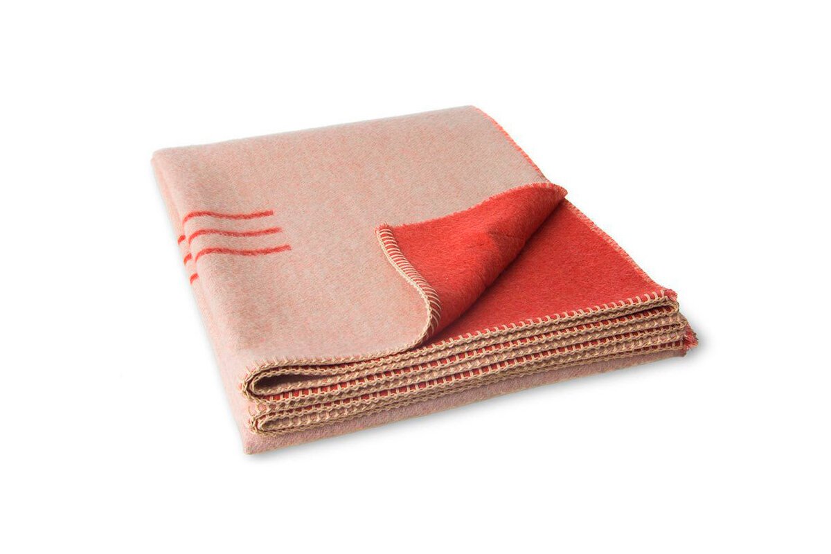 Harvest Moon Reversible Throw, Terracotta & Ivory
