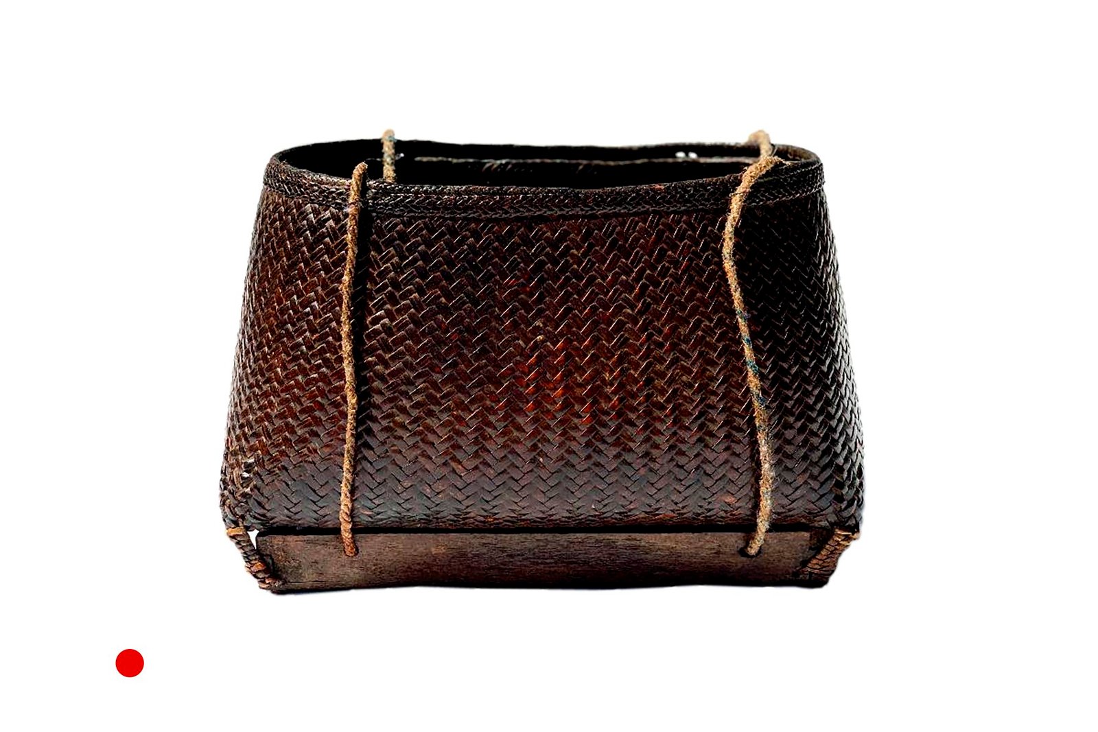 Finely Woven Footed Collecting Basket