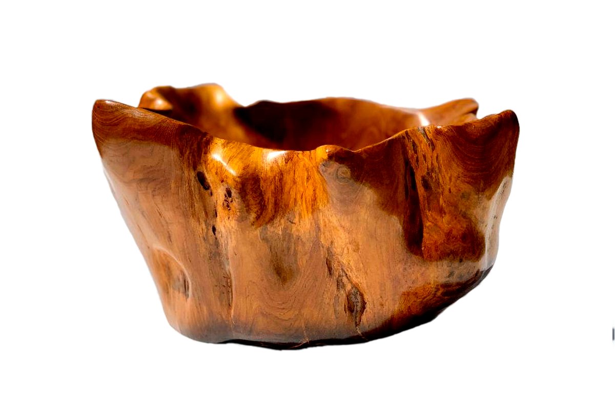 Irregular Shaped Teak Form Vessel