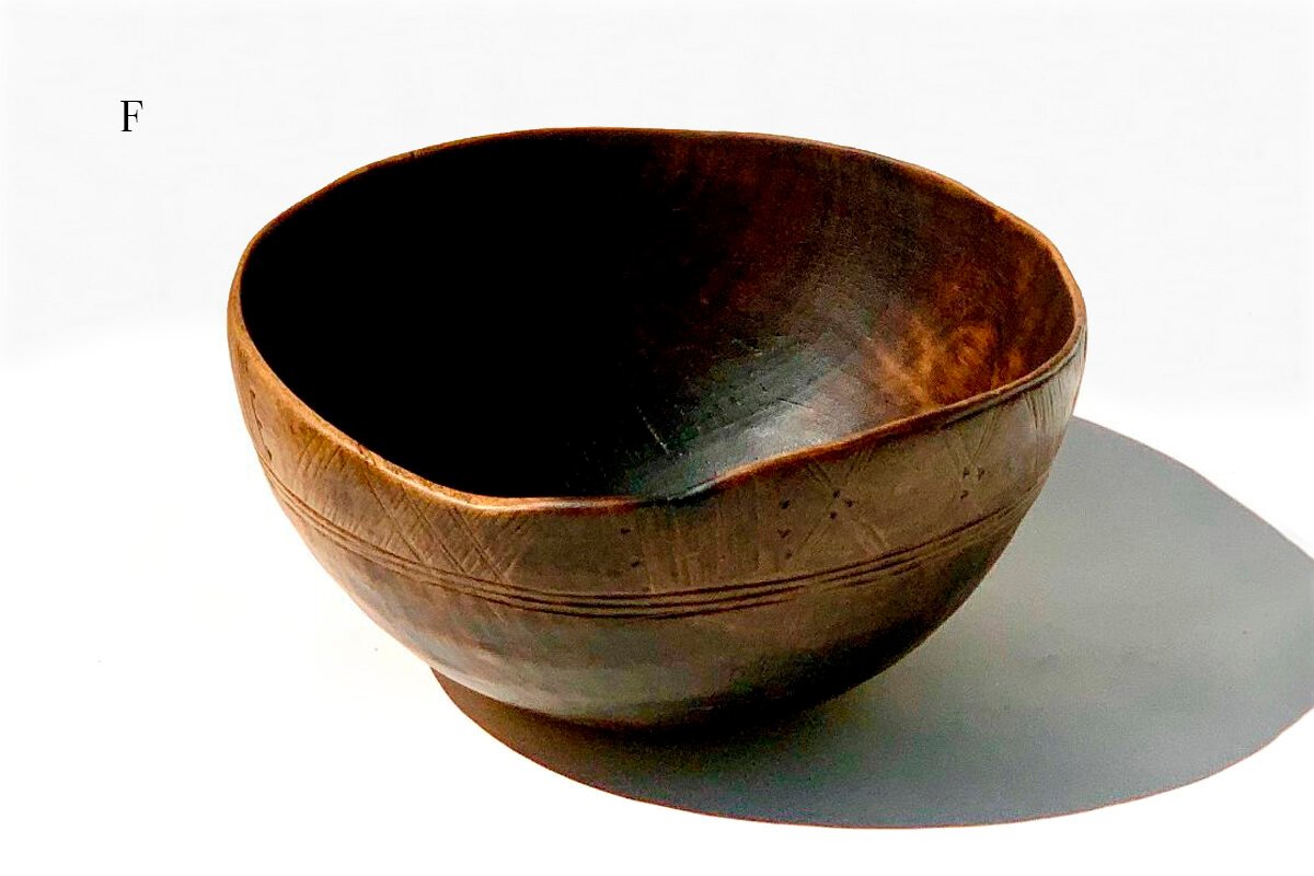 Old Wooden Bowls from Niger Fulani People, West Africa