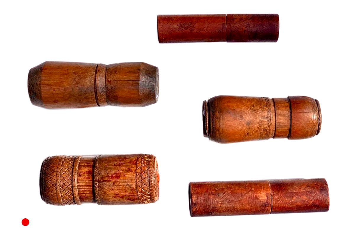 Vintage Bamboo Containers for Holding Lime