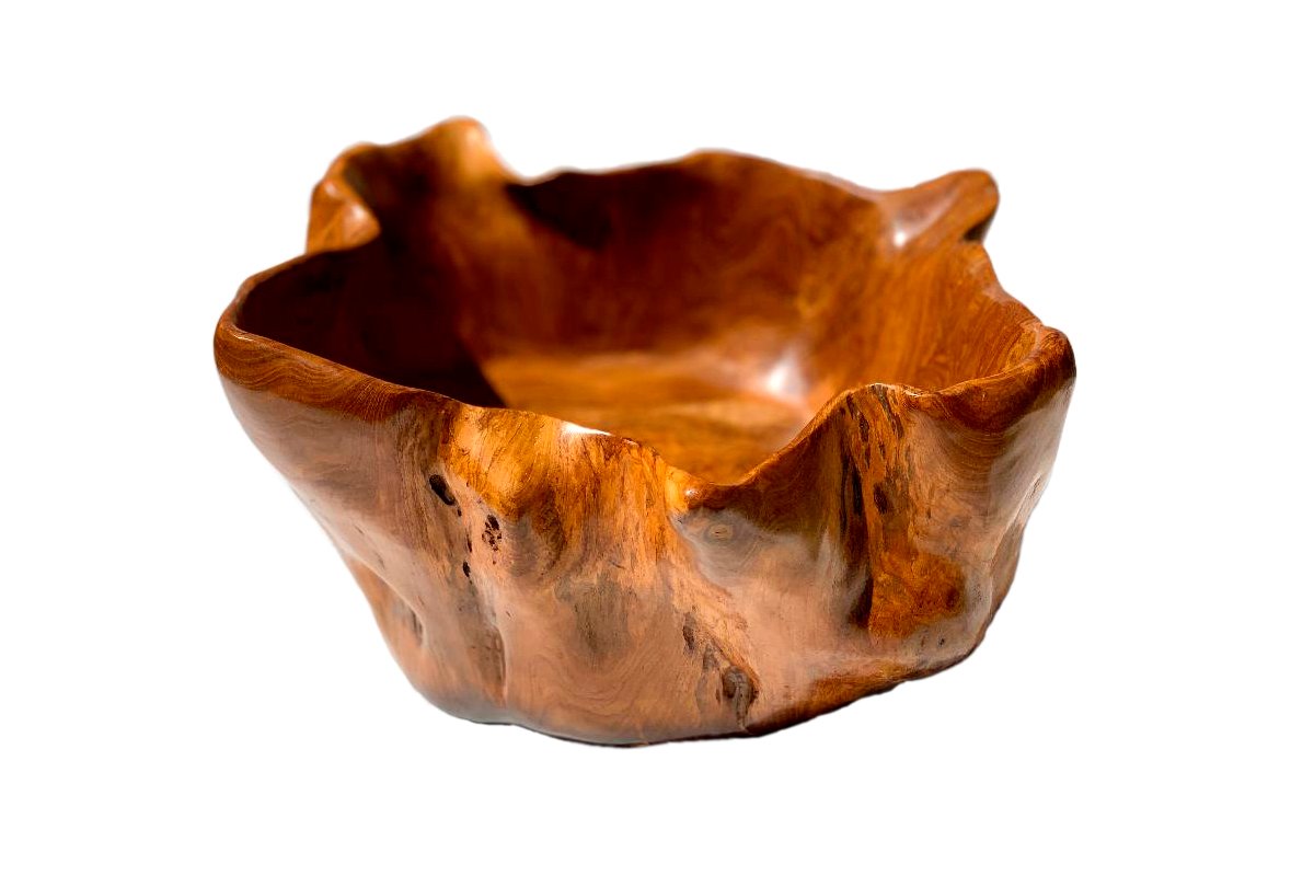 Irregular Shaped Teak Form Vessel